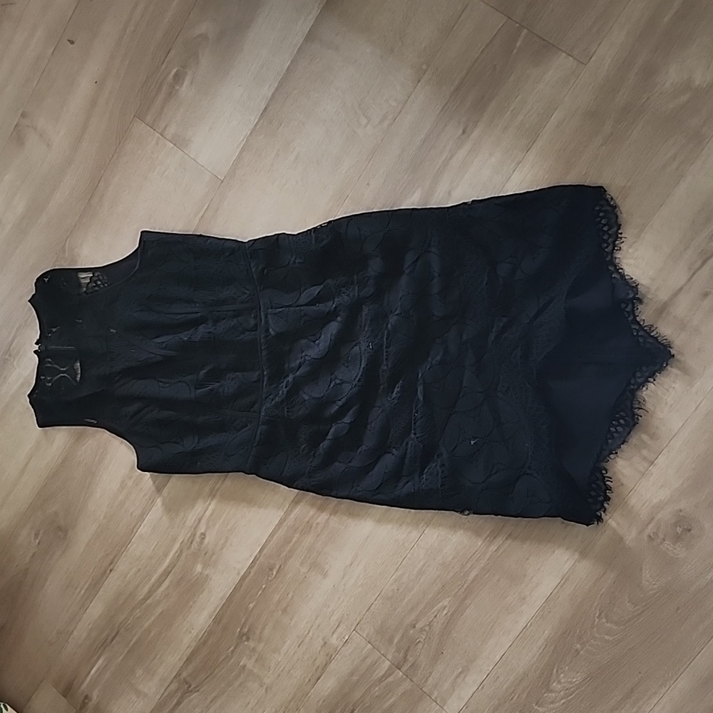 Black lace cocktail dress